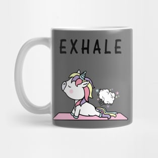 Exhale Chibi Cute Unicorn Fart Mug
